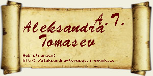 Aleksandra Tomašev vizit kartica